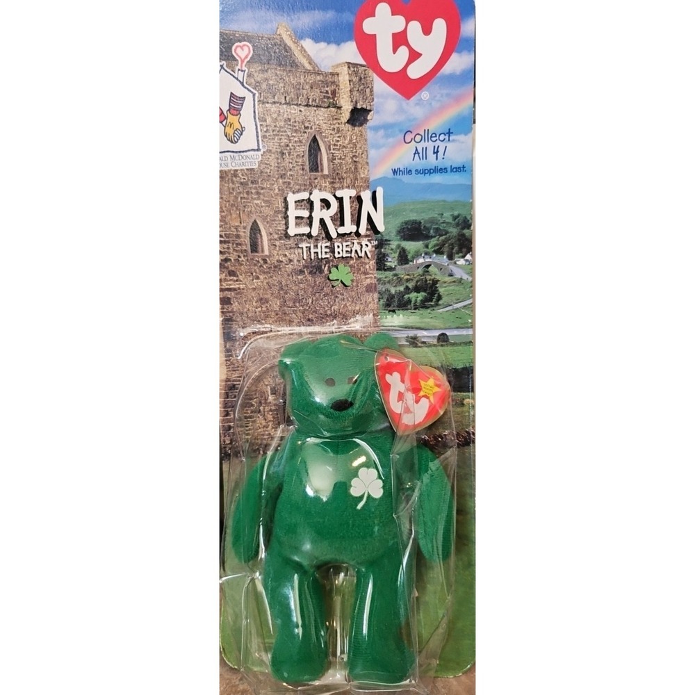 TY‎ Beanie Baby, Erin the bear ,1997,